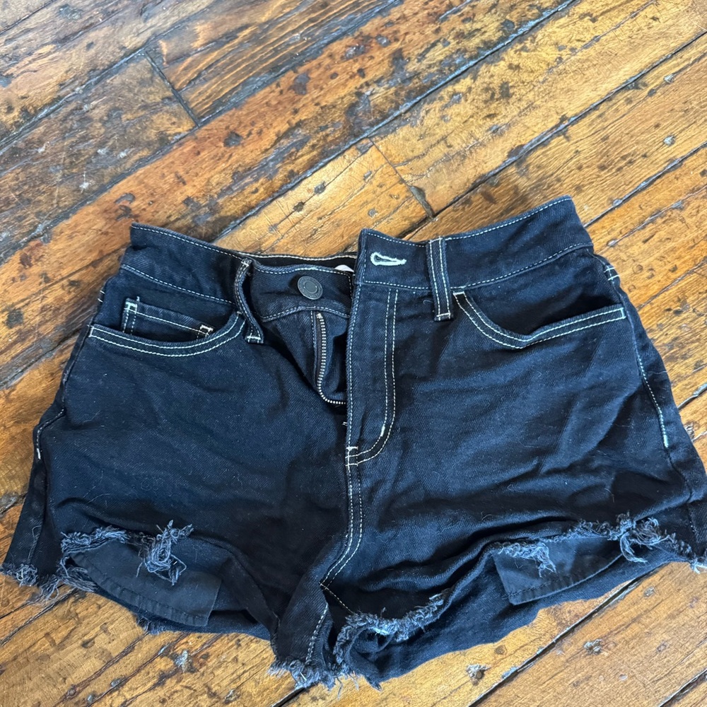 SO Black Jean Shorts